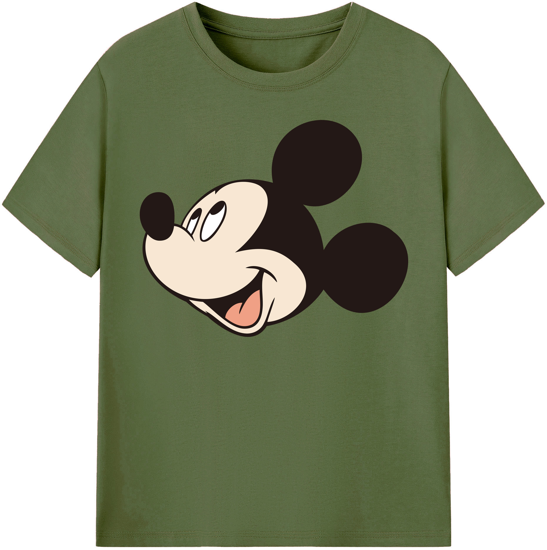 （画像用） ミッキーマウス Mickey Mouse 綿100％半袖Tシャツ（フロントプリント）
